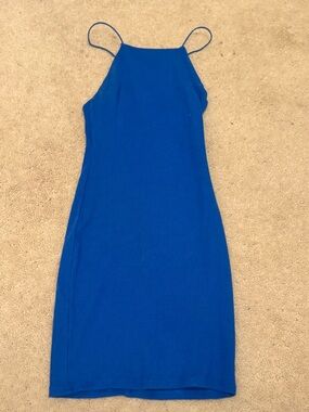 H&M Electric Blue Spaghetti Strap Mini Dress